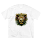 ほっこりデザインスタジオのライオンの魅力を引き出すオリジナルグッズ ビッグシルエットTシャツ