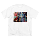 【抽象画】melty moon【フルイドアート】のアンドロメダ ビッグシルエットTシャツ