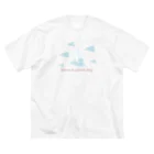 soraの紙飛行機に乗った猫のさぶろう ビッグシルエットTシャツ