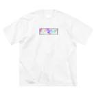 チョコミントのハートホログラム ビッグシルエットTシャツ