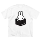 ツギハギ ニクの【Boxed * Rabbit】白Ver ビッグシルエットTシャツ