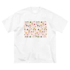 WAMI ARTのヲシテ文字いろいろ【桜花色ベース】 ビッグシルエットTシャツ