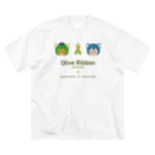 くりむしようかんのオリーブリボン×テワタサナイーヌ＆天渡早苗 ビッグシルエットTシャツ