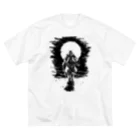 TRAVA design SHOPの月夜の侍 ビッグシルエットTシャツ