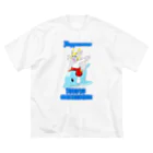 ホワイトドラゴン　タイトくん💙のあなたの夏がいい思い出になりますように ビッグシルエットTシャツ