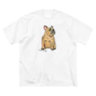 noe_to_meg (ノエとめぐ)のきょろりフォーンブヒ ビッグシルエットTシャツ