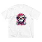 Vasetti_pressのゾンビ猿 ビッグシルエットTシャツ