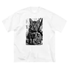 Bohcaの野生的な猫 ビッグシルエットTシャツ