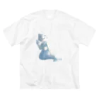 kuroneko🐈‍⬛の人魚ネコ ビッグシルエットTシャツ