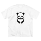 emucoのもふもふパンダ ビッグシルエットTシャツ