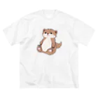 Ponjuのキュートなカワウソ ビッグシルエットTシャツ