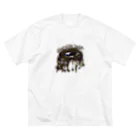 とーる 🇯🇵akabeco/animals/graffitiのカバード　チョコレートドーナツ Big T-Shirt