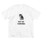 ネコグラシの制御不能な猫 ビッグシルエットTシャツ