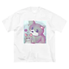 まさ坊の可愛い猫の家族 ビッグシルエットTシャツ