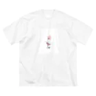 ねこノートのしろねこ ビッグシルエットTシャツ