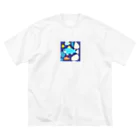 魚大好きマンの海の世界 ビッグシルエットTシャツ