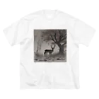 Ki-nacoの鹿と枯れ葉 Big T-Shirt