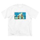 私立パラの丸高校の屋上のビッグシルエットTシャツ Big T-Shirt