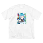 chicodeza by suzuriのピースガール ビッグシルエットTシャツ