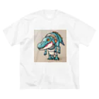 ゆるっと個性のT-Rexアリゲーター ビッグシルエットTシャツ