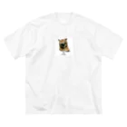 kikaku の猫ごじら ビッグシルエットTシャツ