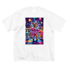 jrjrjrのドッグ・ダンシング・ディスコ ビッグシルエットTシャツ