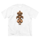 たるひのいる軒下の加賀紗耶の私服（土偶柄） 루즈핏 티셔츠