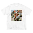 kuri_AMERICANのバイクに乗ったラットフィンク ビッグシルエットTシャツ