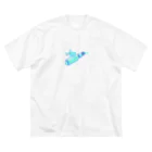 satoayaのアニマルカフェのドリンクマ　ラムネ ビッグシルエットTシャツ