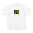 tinker_bellのぽんぽこタヌキのピクセルアドベンチャー ビッグシルエットTシャツ