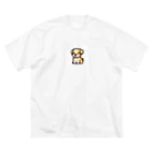 ebizo999のドット絵の子犬 ビッグシルエットTシャツ