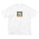 shibasannの格闘ゲーム中 ビッグシルエットTシャツ