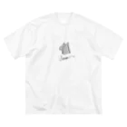 いろおおとり🕊️のUmaー。(芦毛) ビッグシルエットTシャツ