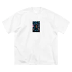 ろっぽんせんのサイバーガール ビッグシルエットTシャツ