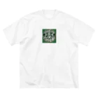 コーヒー屋のコーヒーショップ風のグッズ ビッグシルエットTシャツ