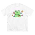 笑顔と笑顔の架け橋🌈の愛と癒しのかえるくん ビッグシルエットTシャツ