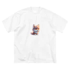 romi-yuのキツネくん ビッグシルエットTシャツ