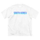 ON NOtEの大韓民国 ロゴブルー ビッグシルエットTシャツ