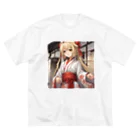 K-springの巫女様 ビッグシルエットTシャツ