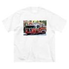 ビッグスマイルライフのかっこいいはしご車 ビッグシルエットTシャツ