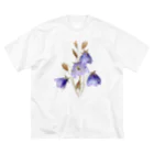 Atelier Petrichor Forestのキキョウ Chinese bellflower ビッグシルエットTシャツ