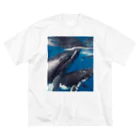 Fasterのシロナガスクジラ　親子 Big T-Shirt