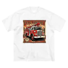 ビッグスマイルライフの消防車　cool ビッグシルエットTシャツ