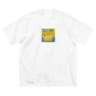 sam-chのおふろであそぶアヒル君 ビッグシルエットTシャツ