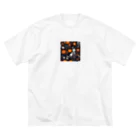 ToToMoの【ハロウィン】スケルトンキャット Big T-Shirt