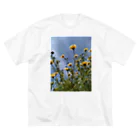 MMの黄色い春菊の花 ビッグシルエットTシャツ