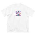 yukinko_shopの大人可愛いコレクション　花 ビッグシルエットTシャツ