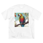 GOLAEのkarafurインコ ビッグシルエットTシャツ