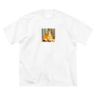 Umekobuchaのぐでしば（パーカー着用） ビッグシルエットTシャツ