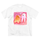 Tokyo Strawberryのみかん屋さんのフルーツオバケ ビッグシルエットTシャツ